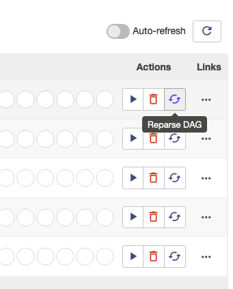 DAG Reparsing button on DAG list page