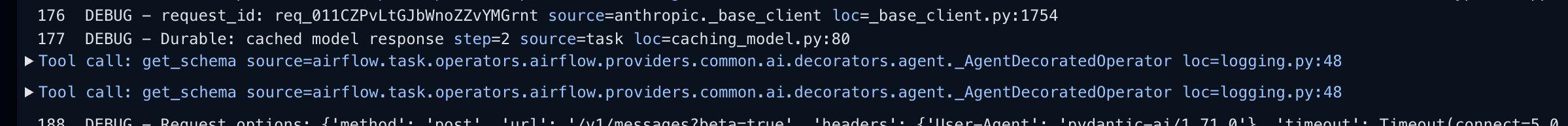 Durable execution summary showing replayed vs fresh steps