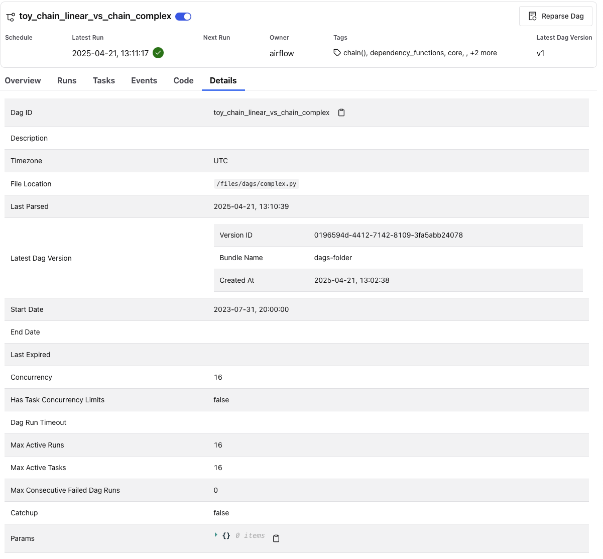 DAG Details Tab (Light Mode)
